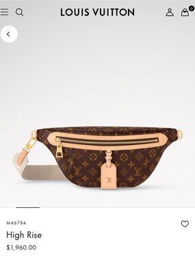 Louis Vuitton Monogram High Rise Crossbody Bag in Brown and Natural